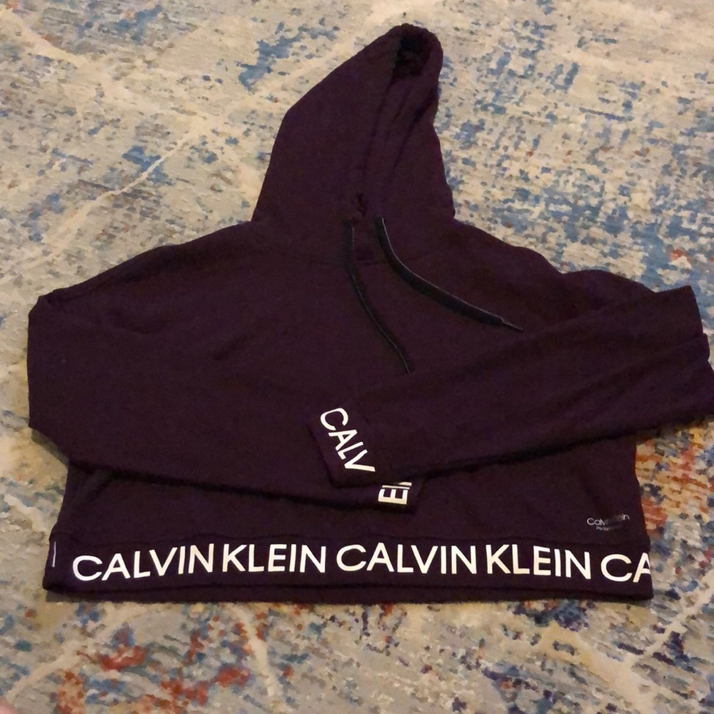 Calvin Klein performance wear crop sweatshirt hoodie